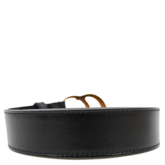 Gucci  GG Buckle Marmont Thin Leather Belt Size 90.36 Black 414516 - Picture 8 of 12